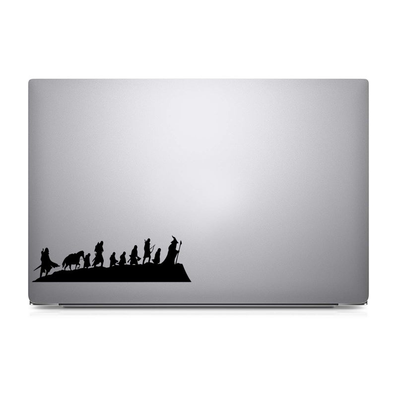 Bargain Max Decals Rings Lord Caravan Fellowship Sticker Decal Notebook Car Laptop 8" x 2" (Black) - Image 3